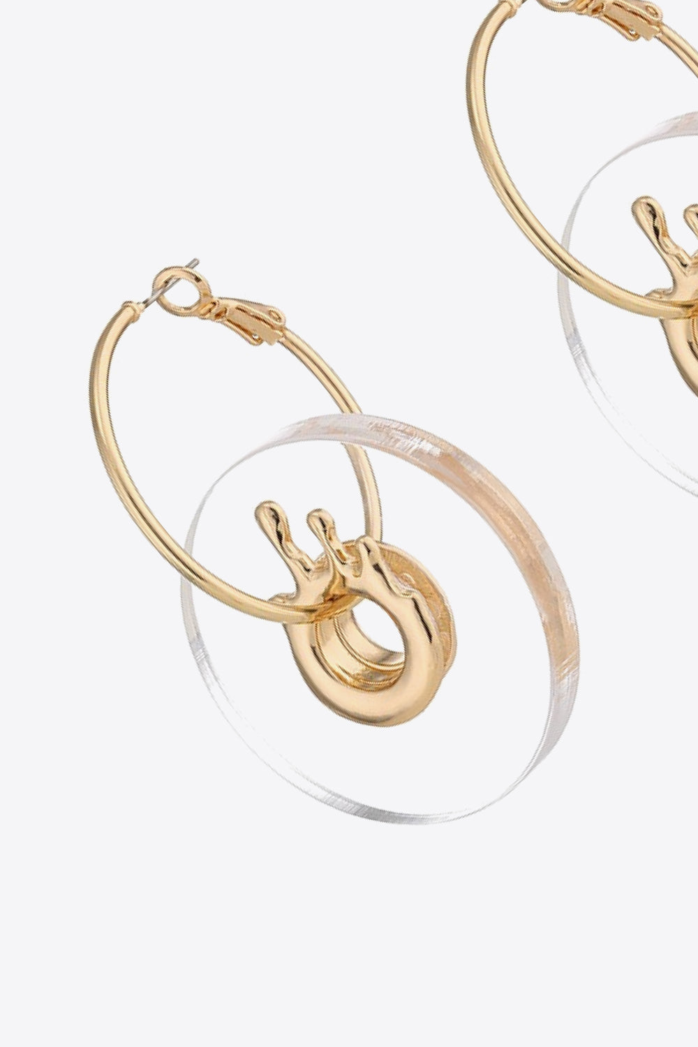 Contrast Hoop Drop Earrings - AllIn Computer