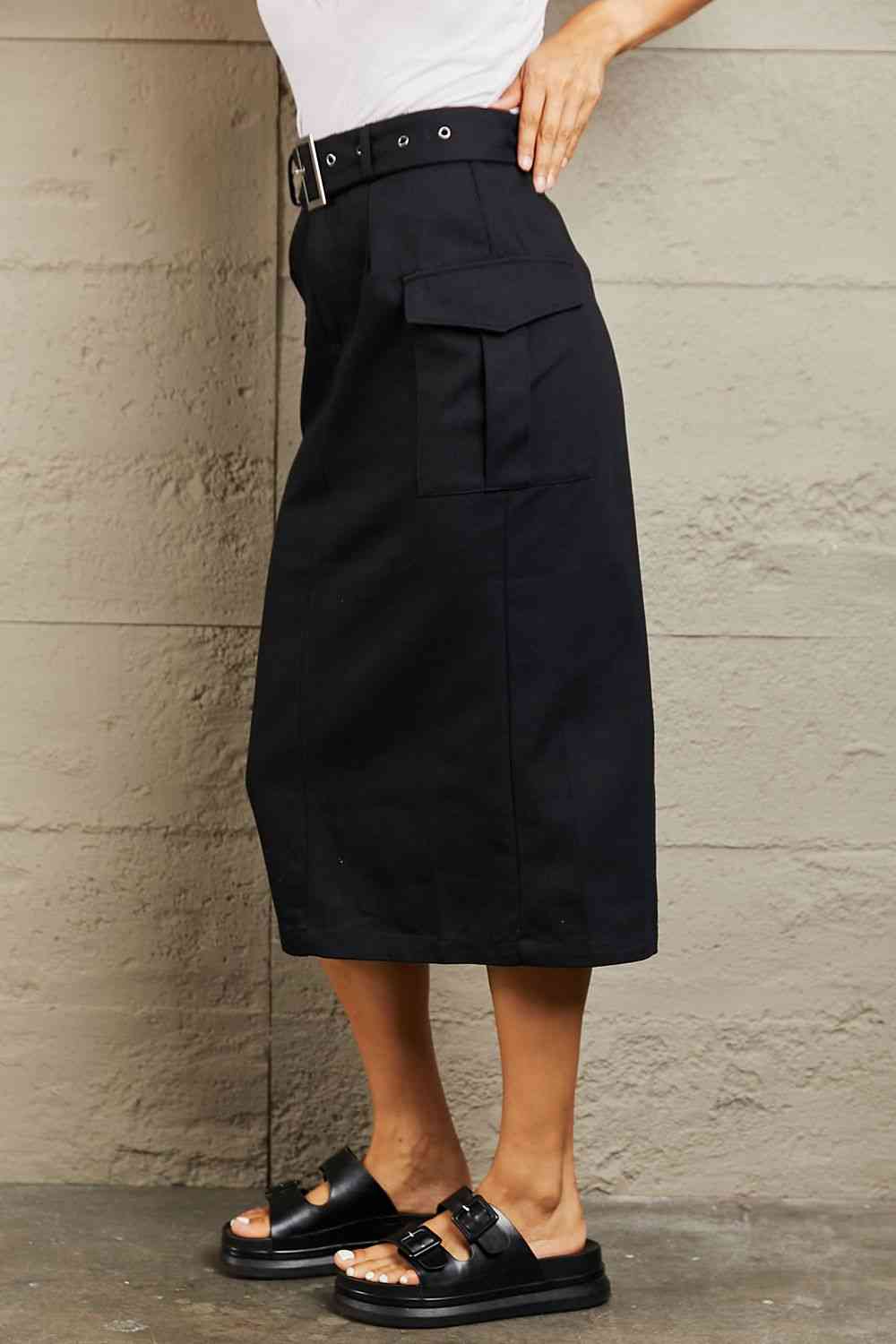 HYFVE Professional Poise Buckled Midi Skirt - AllIn Computer
