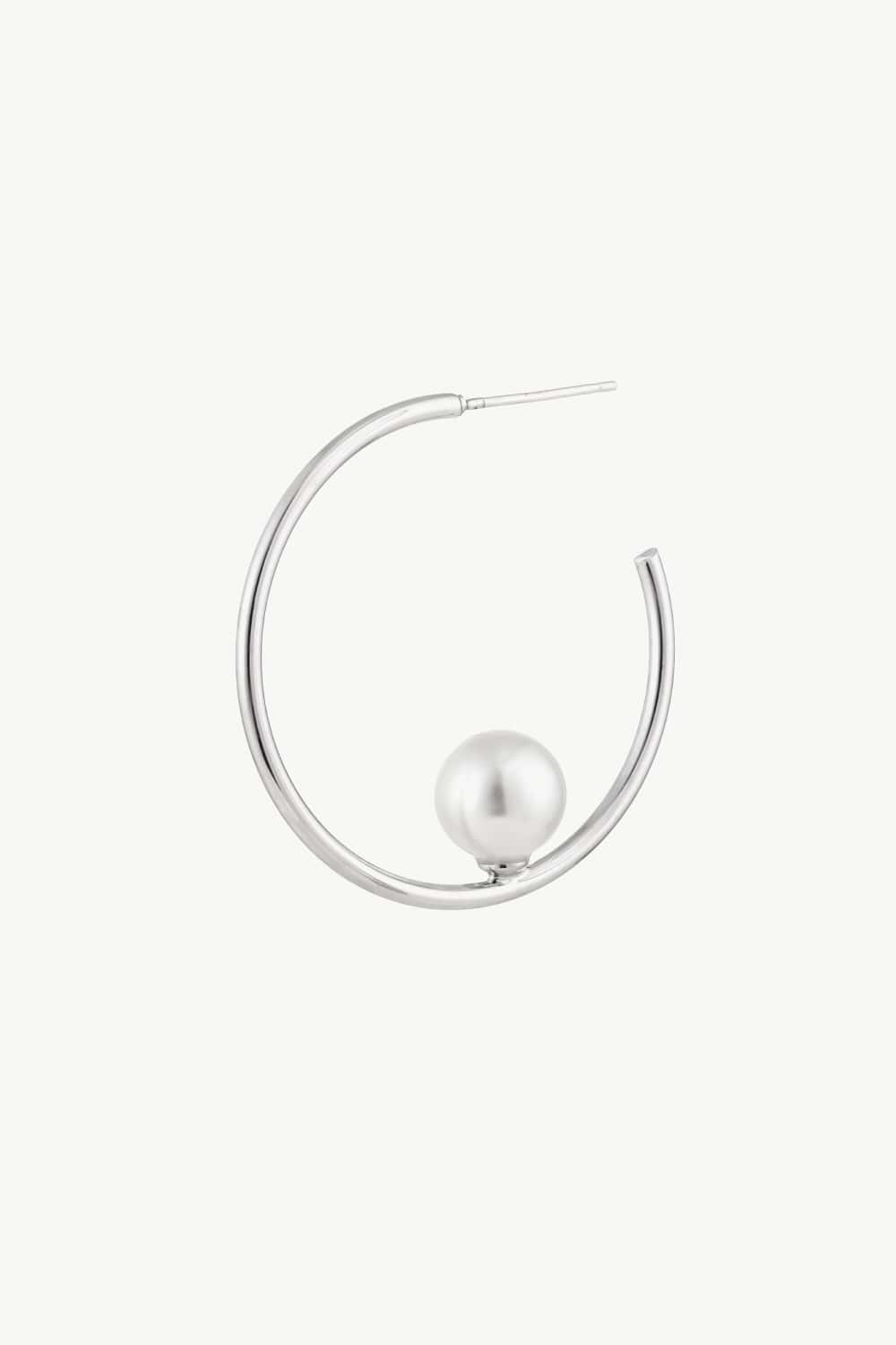 Pearl C-Hoop Earrings - AllIn Computer