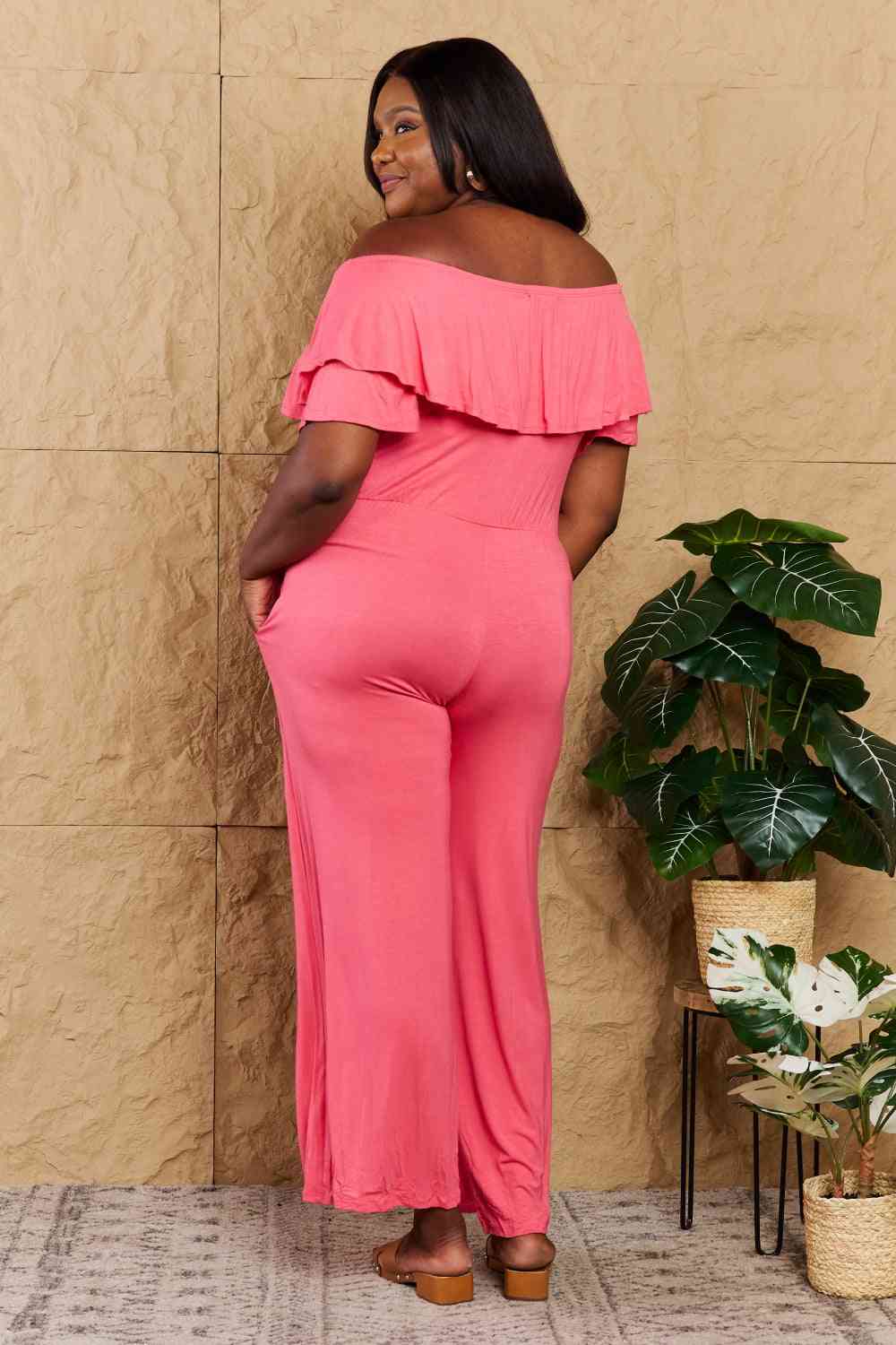 Heimish My Favorite Full Size Off-Shoulder Jumpsuit with Pockets - AllIn Computer