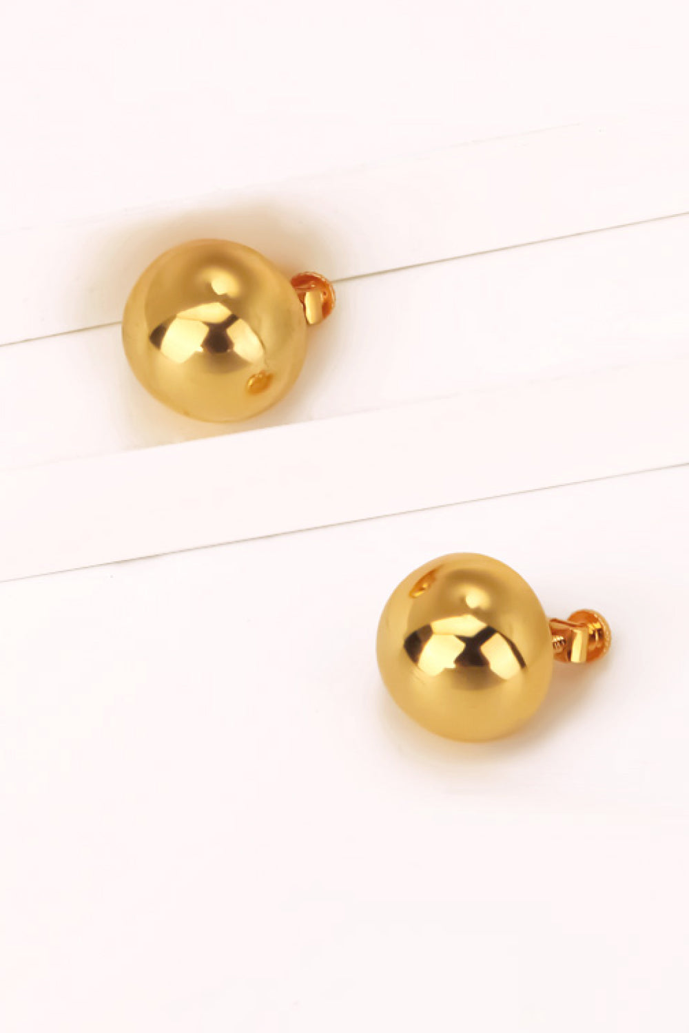 18K Gold Plated Ball Stud Earrings - AllIn Computer