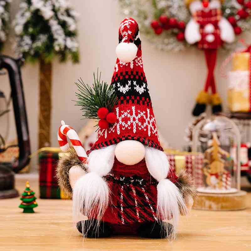 Pom-Pom Trim Pointed Hat Faceless Gnome - AllIn Computer