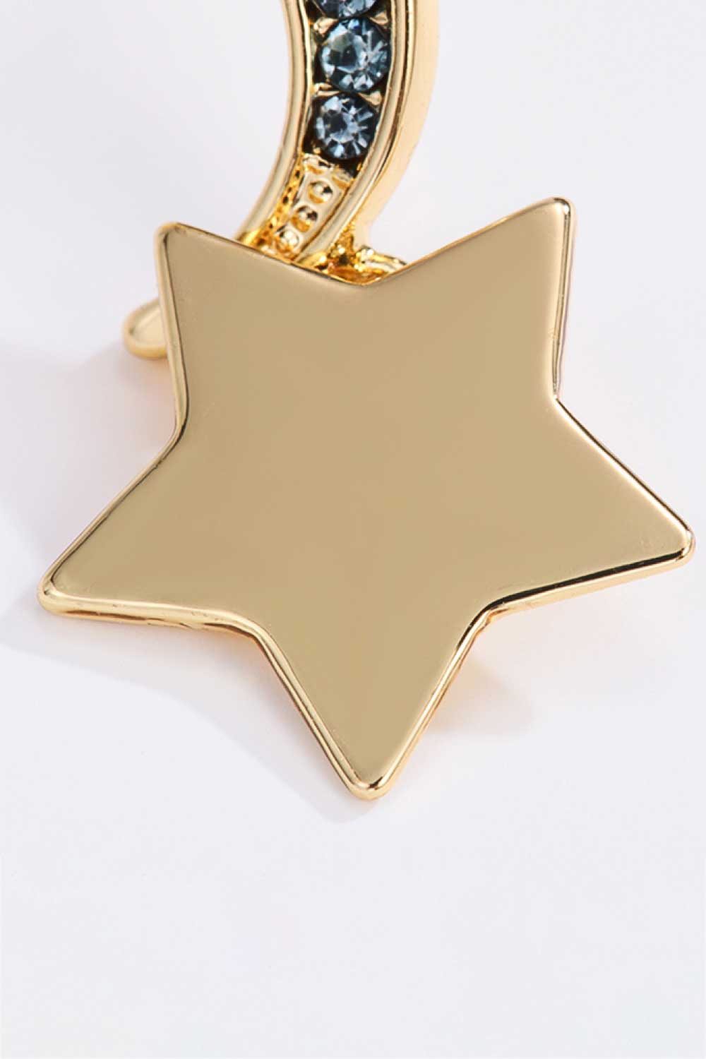 5-Pairs Wholesale Lasting Wish Inlaid Rhinestone Star and Moon Drop Earrings - AllIn Computer