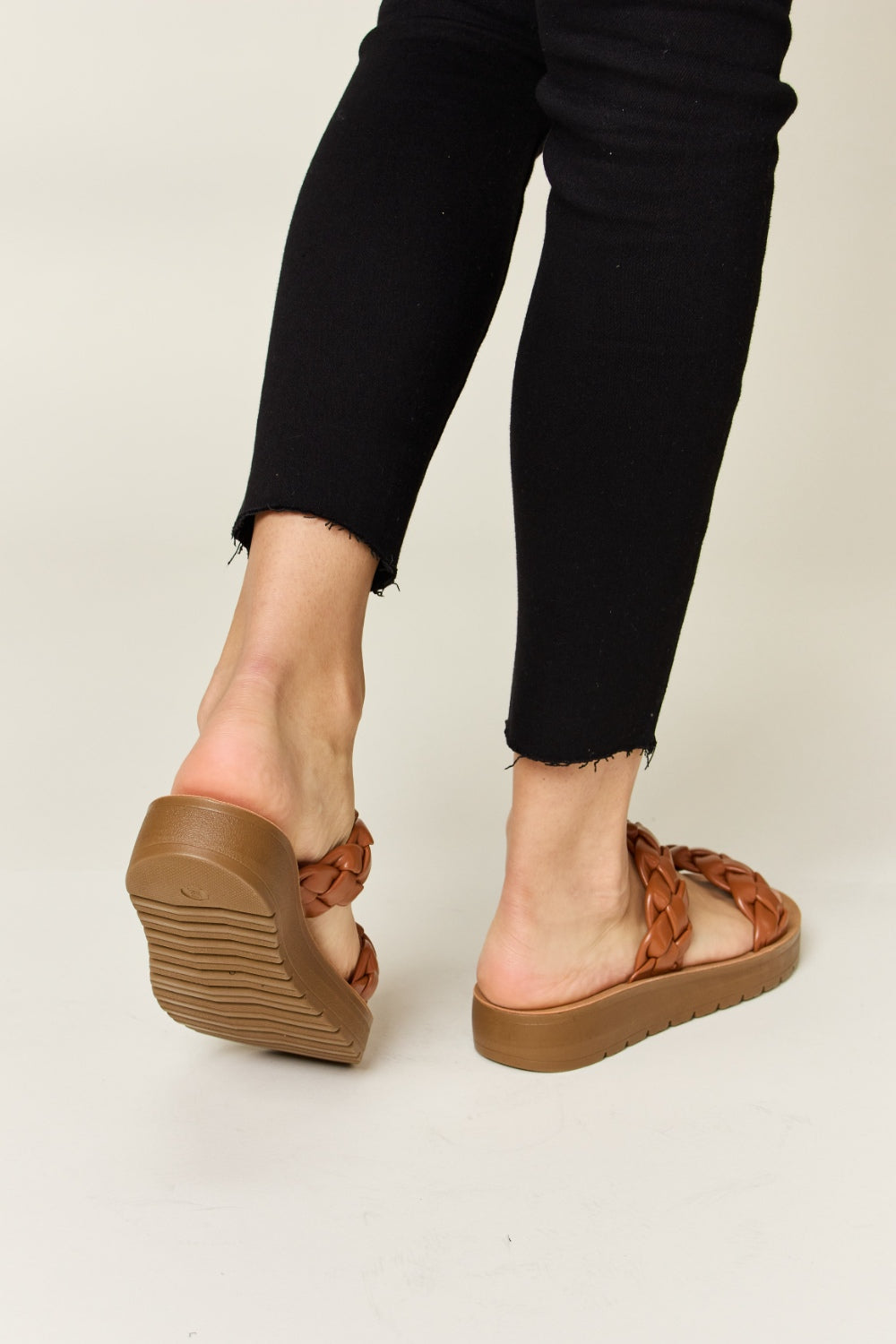 WILD DIVA Woven Dual Band Platform Sandals - AllIn Computer