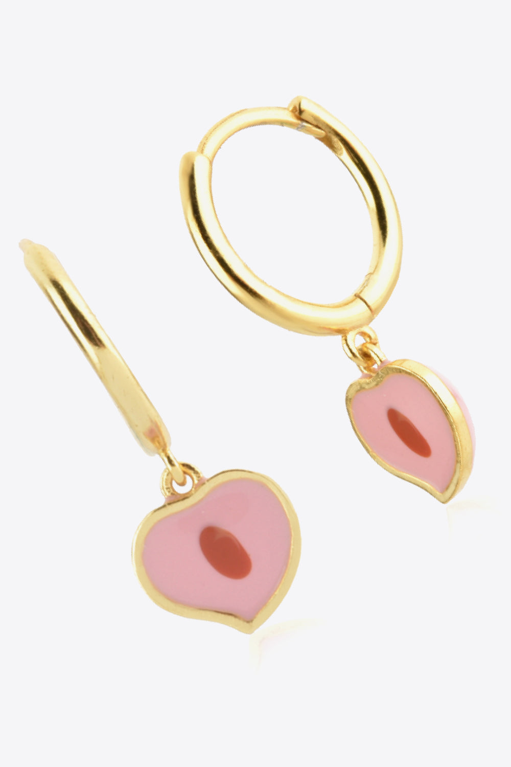 925 Sterling Silver Heart Drop Huggie Earrings - AllIn Computer
