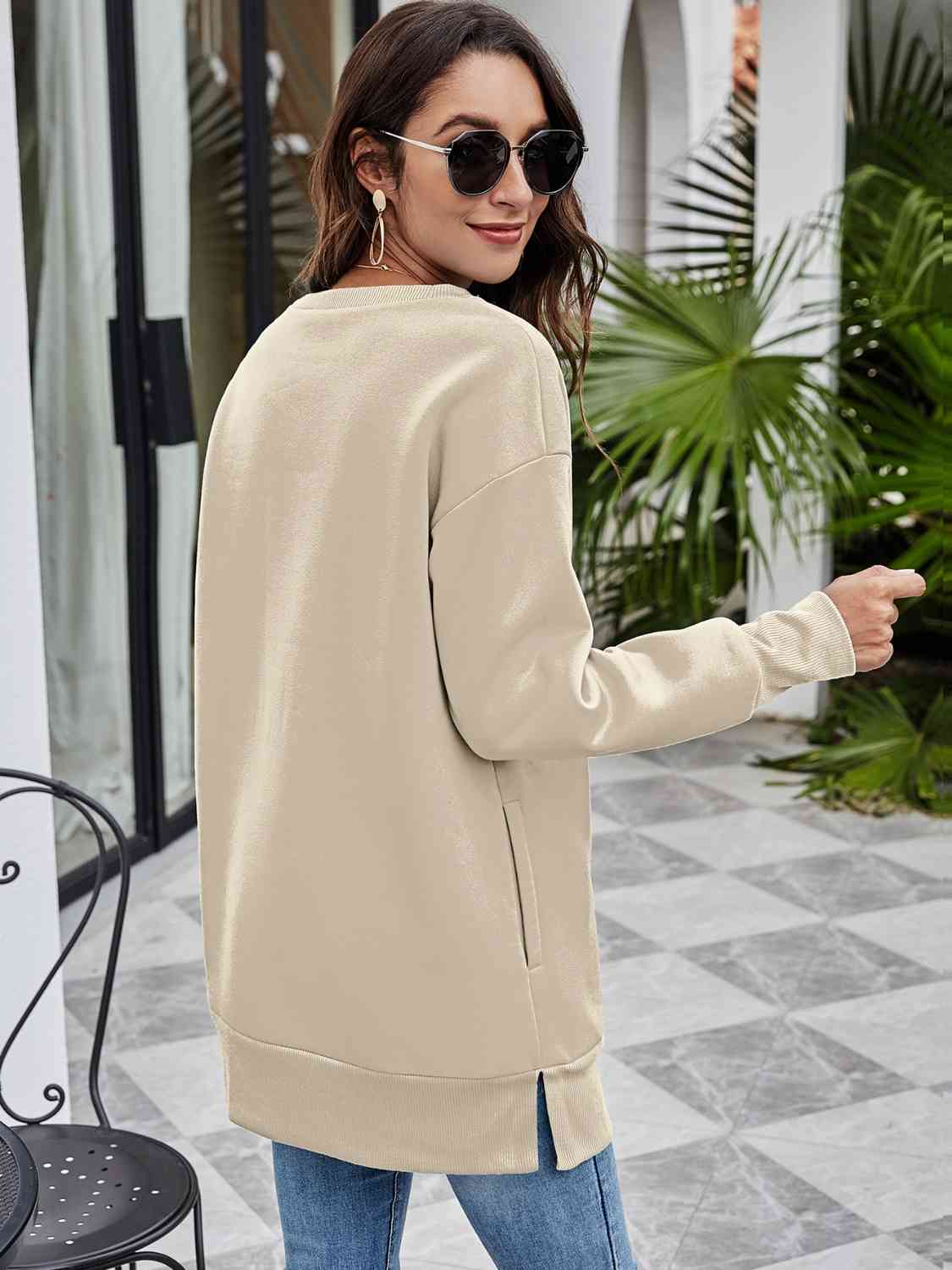 BELIEVE Graphic Tunic Sweatshirt - AllIn Computer