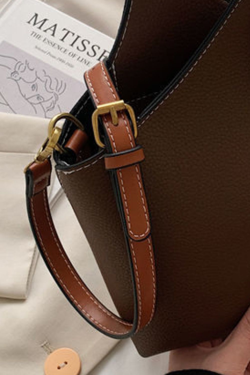 Fashion PU Leather Bucket Bag - AllIn Computer