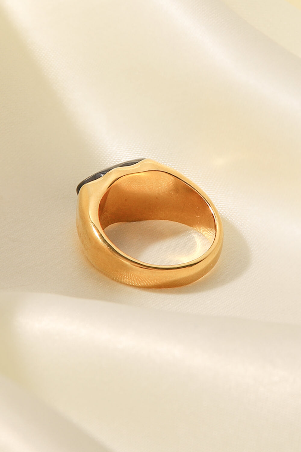 Inlaid Natural Stone Stainless Steel Ring - AllIn Computer