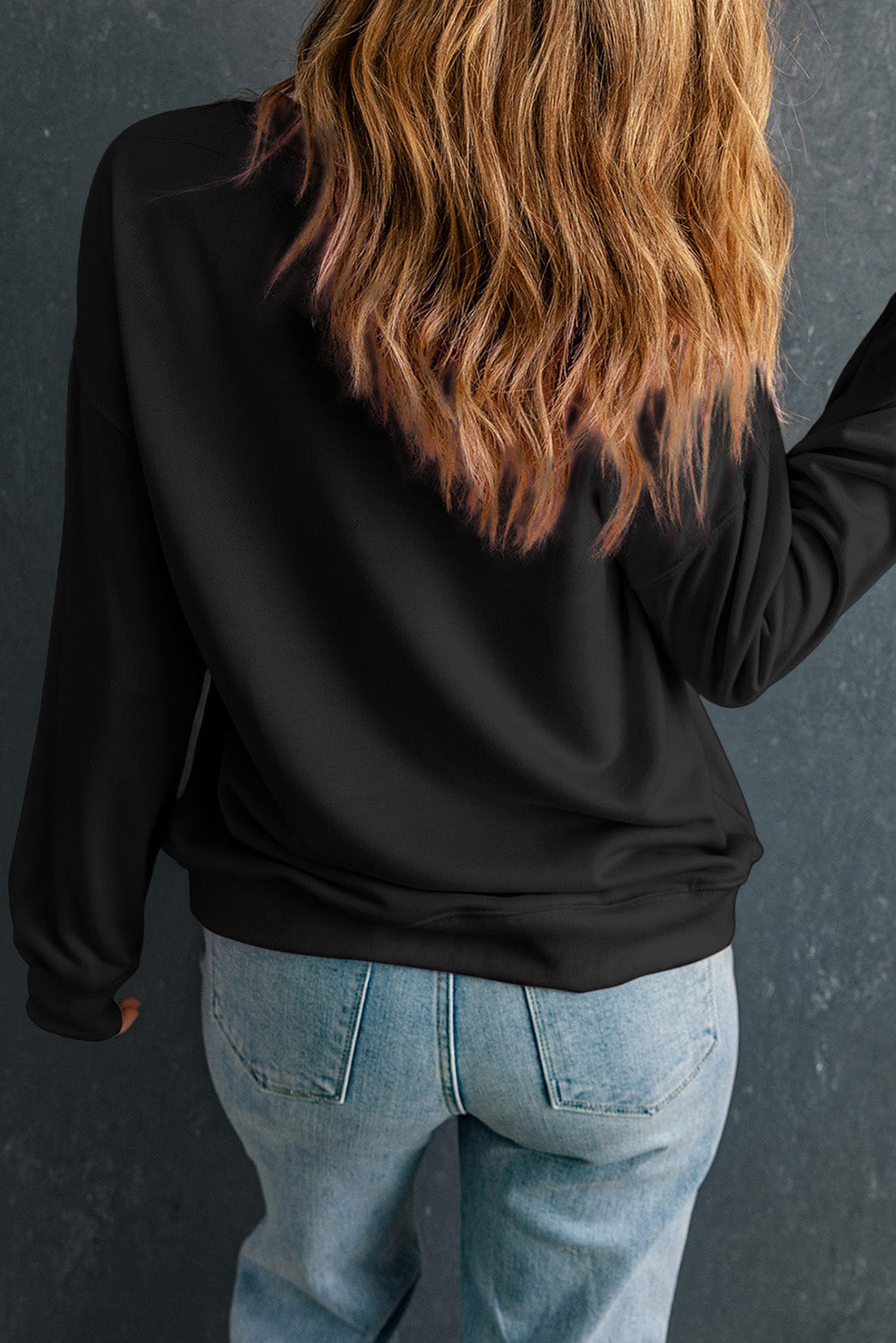 Round Neck Long Sleeve SPOOKY SEASON Graphic Sweatshirt - AllIn Computer