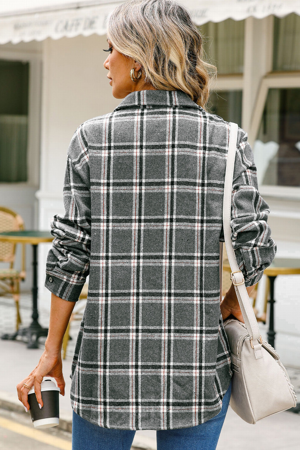 Collared Neck Long Sleeve Buttoned Shirt - AllIn Computer