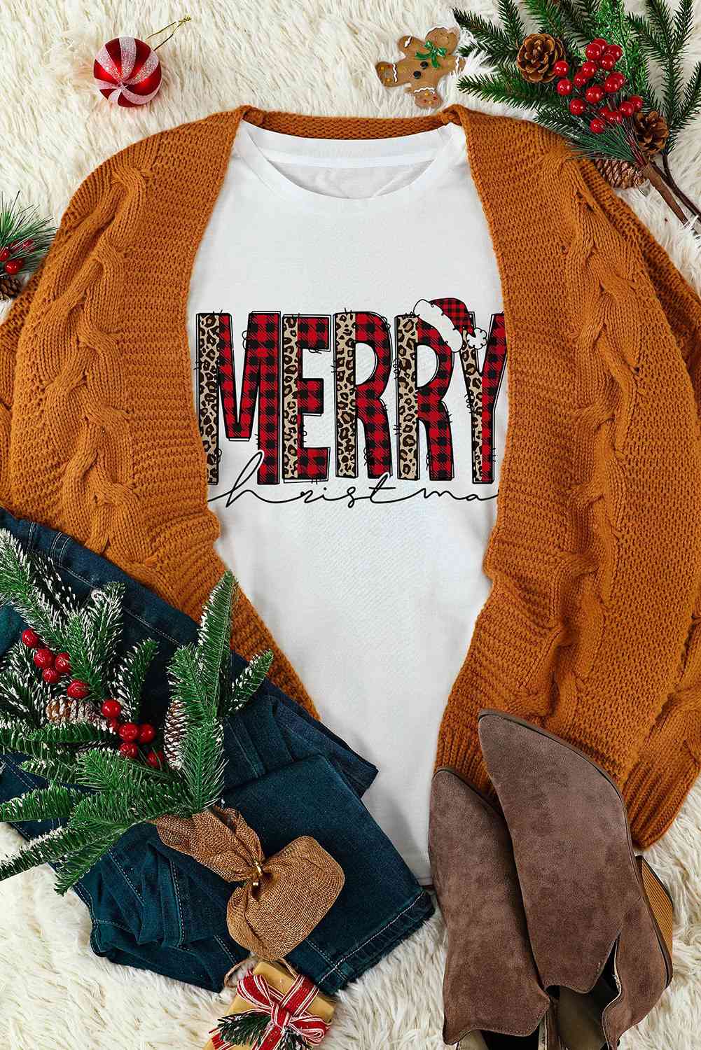 MERRY CHRISTMAS Graphic T-Shirt - AllIn Computer