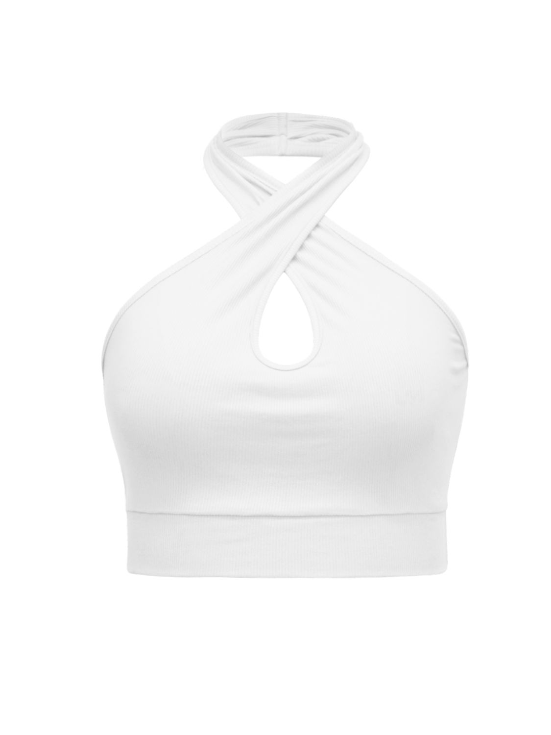 Halter Neck Cropped Tank Top - AllIn Computer