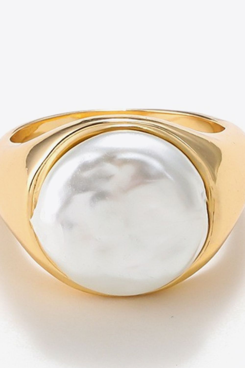 Pearl 18K Gold-Plated Alloy Ring - AllIn Computer