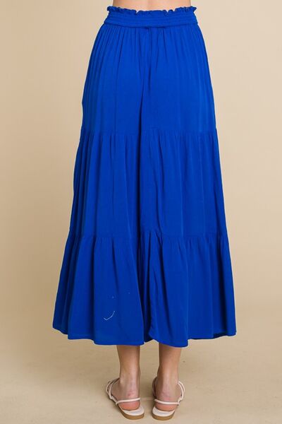 Culture Code Full Size Frill Ruched Midi Skirt - AllIn Computer