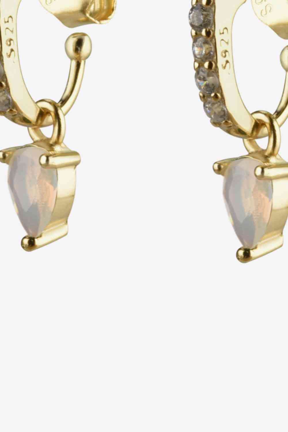 Opal 925 Sterling Silver Drop Earrings - AllIn Computer