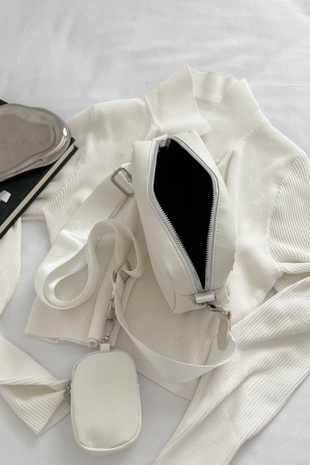 Adored PU Leather Shoulder Bag with Small Purse - AllIn Computer
