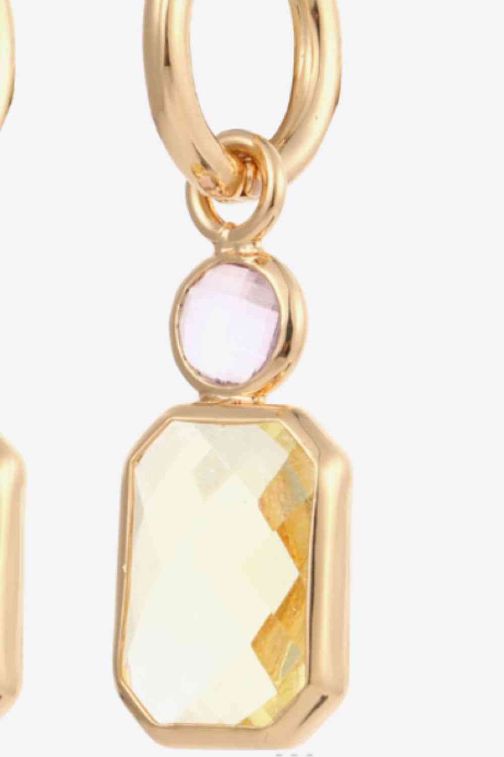 Glass Stone Decor Copper Earrings - AllIn Computer