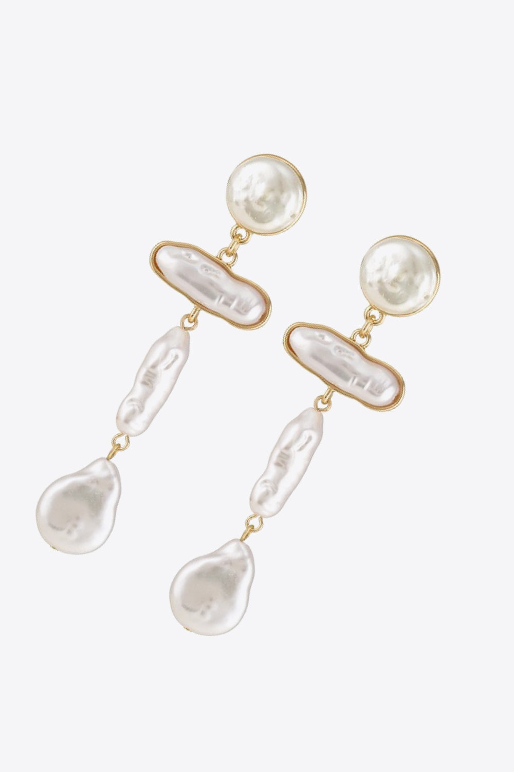 Pearl Zinc Alloy Dangle Earrings - AllIn Computer