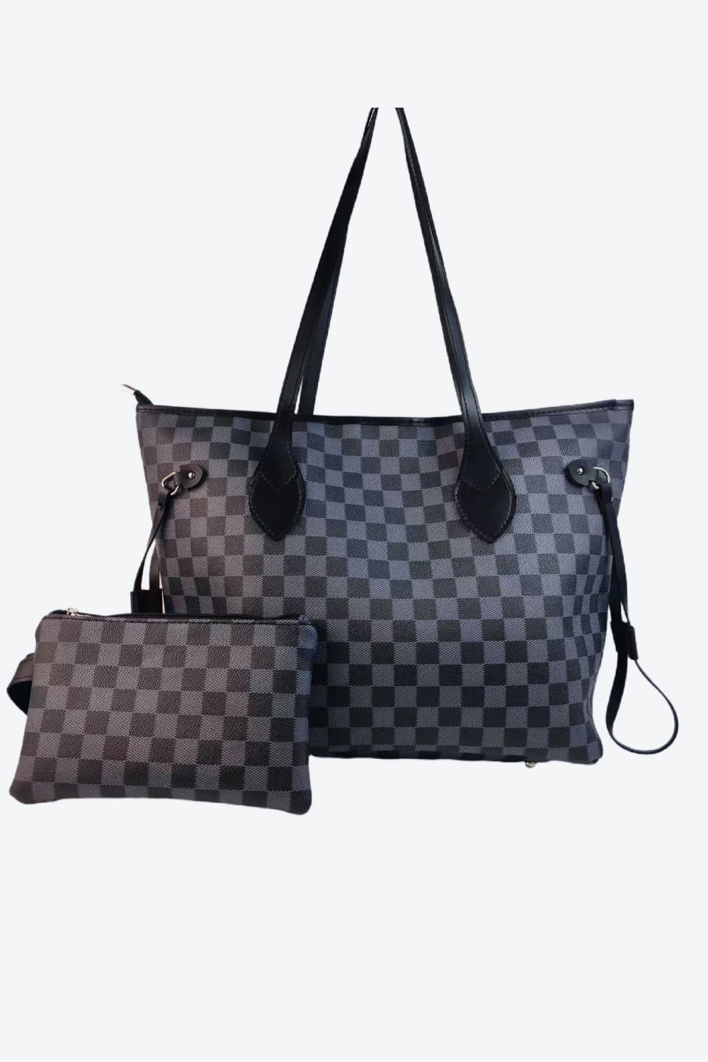 Checkered PVC Two-Piece Bag Set - AllIn Computer
