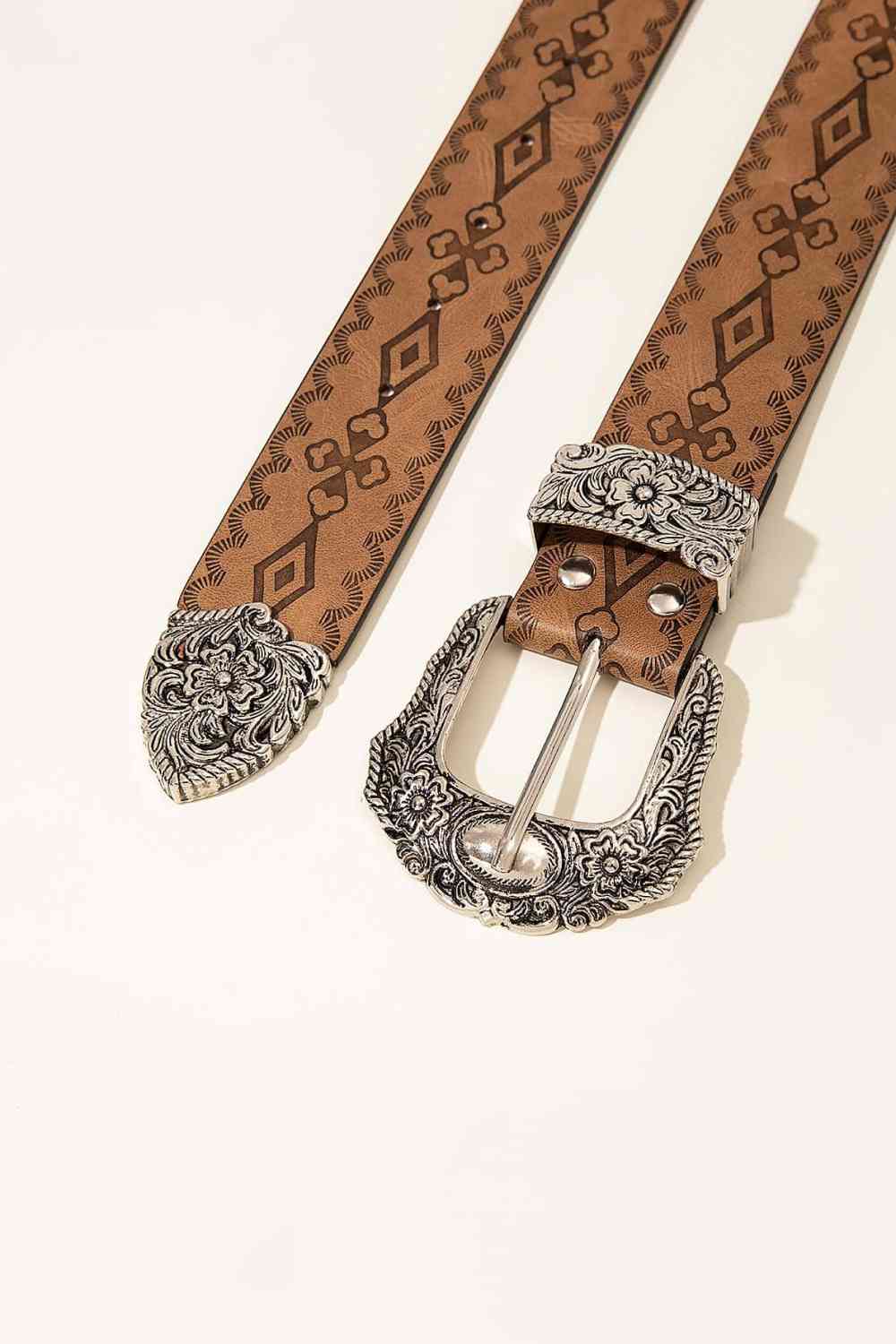 Patterned PU Leather Belt - AllIn Computer