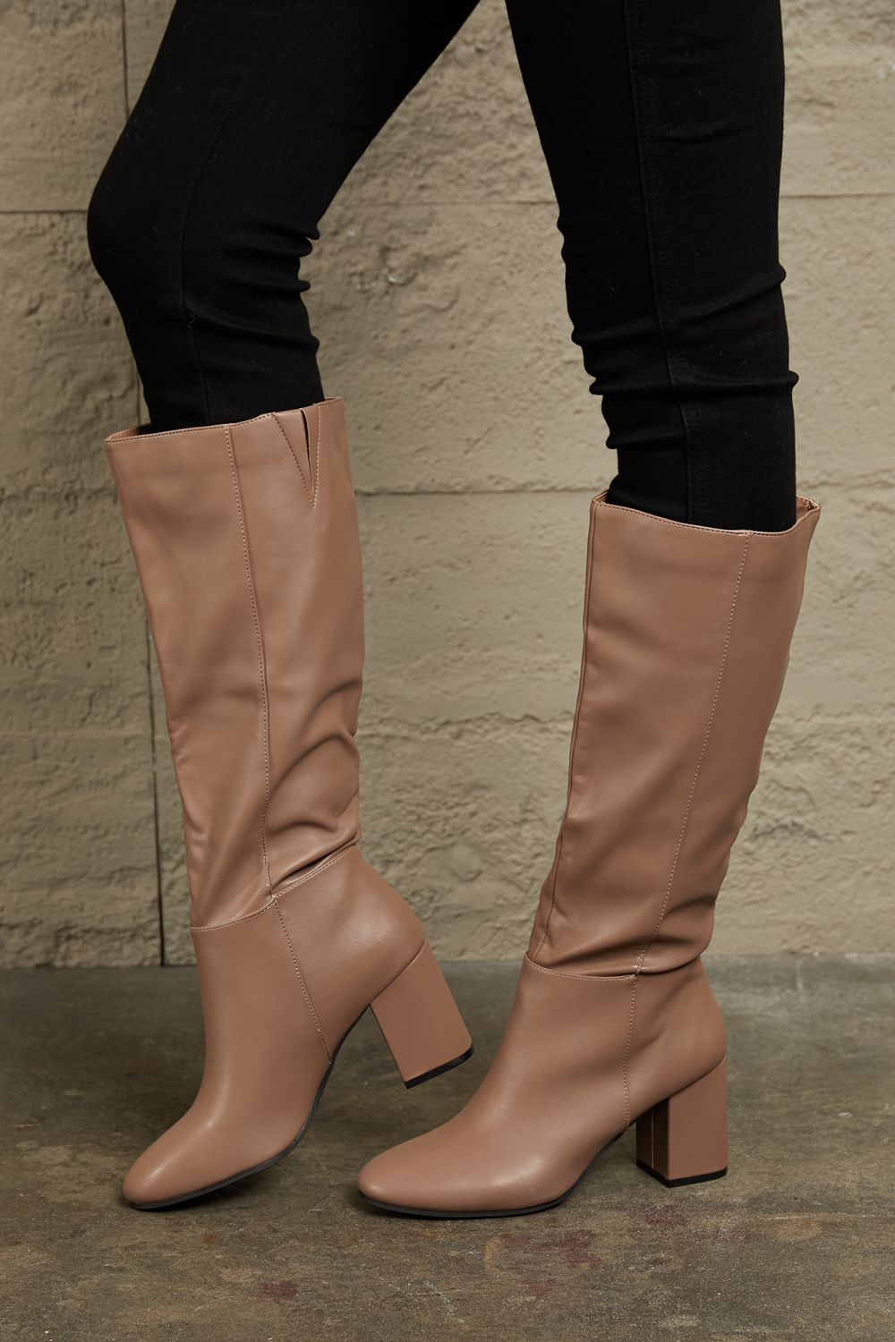 East Lion Corp Block Heel Knee High Boots - AllIn Computer