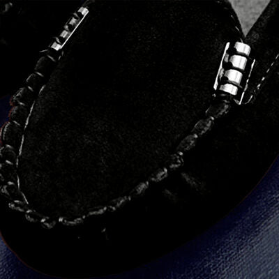 Metal Buckle Soft Round Toe Loafers - AllIn Computer