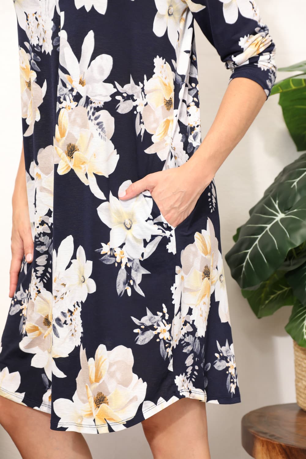 Sew In Love Full Size Flower Print Shirt Dress - AllIn Computer