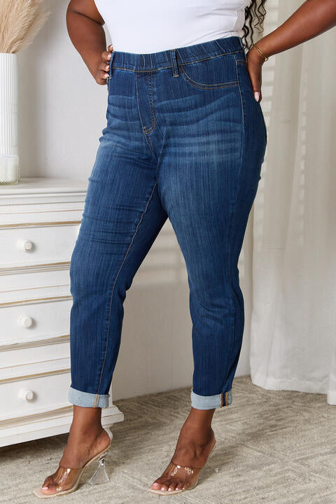Judy Blue Full Size Skinny Cropped Jeans - AllIn Computer