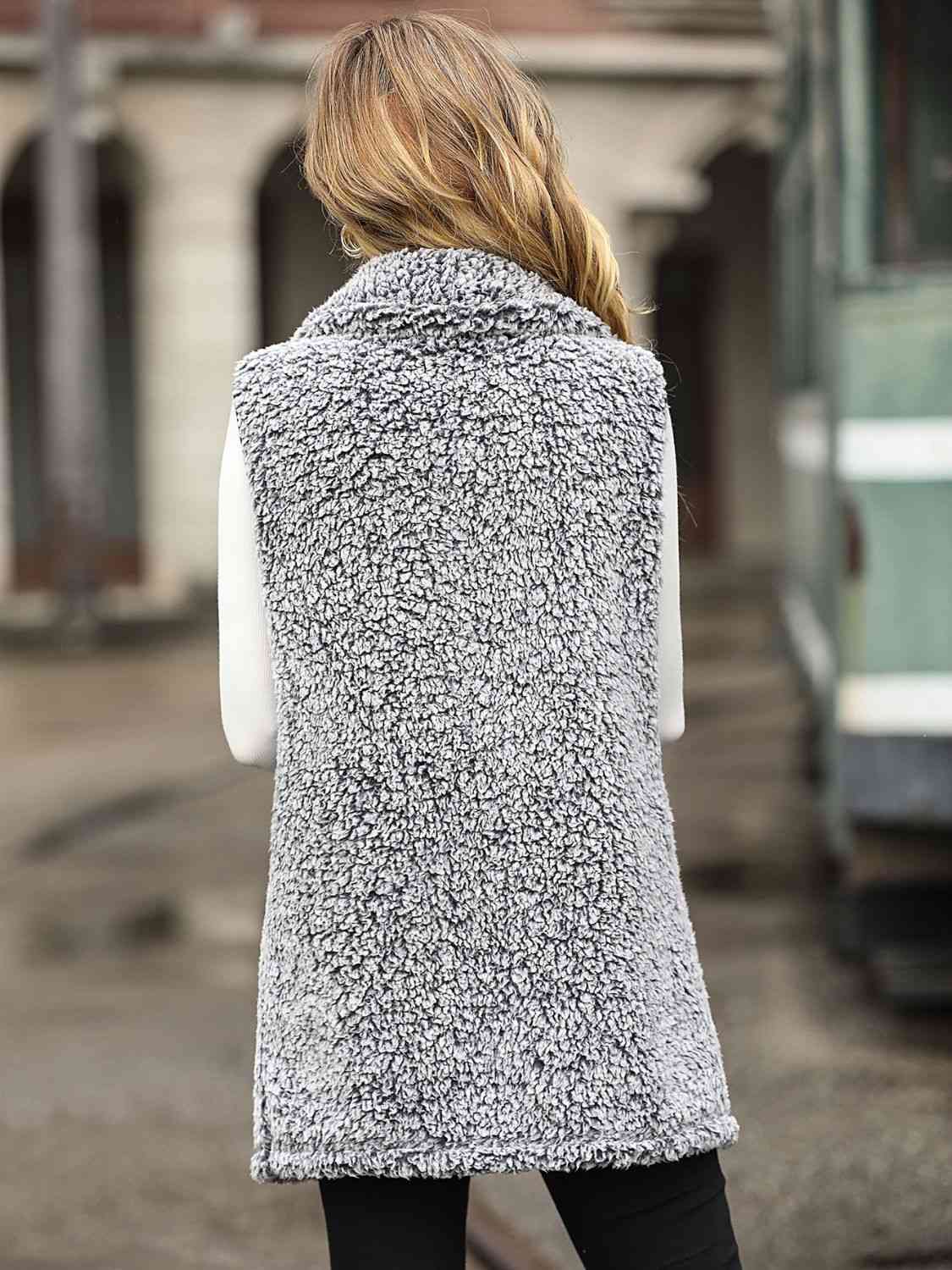 Full Size Button Down Collared Neck Vest - AllIn Computer