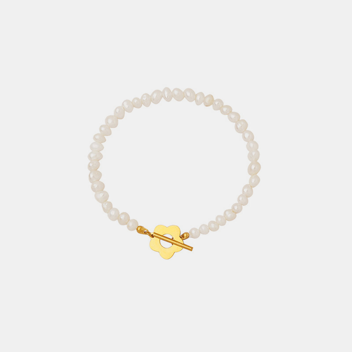 Titanium Steel Pearl Flower Bracelet - AllIn Computer