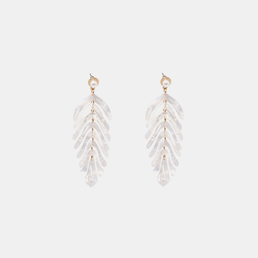 Leaf Shape Dangle Earrings - AllIn Computer