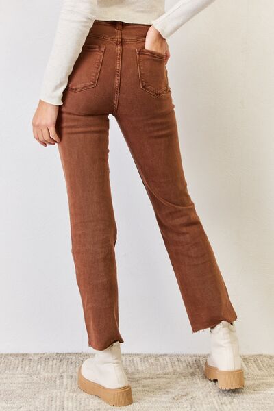 RISEN Full Size High Rise Tummy Control Straight Jeans - AllIn Computer