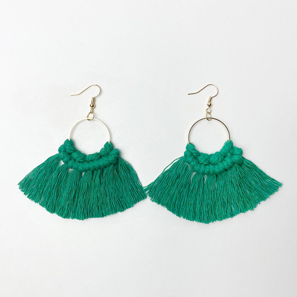 Fringe Detail Dangle Earrings - AllIn Computer