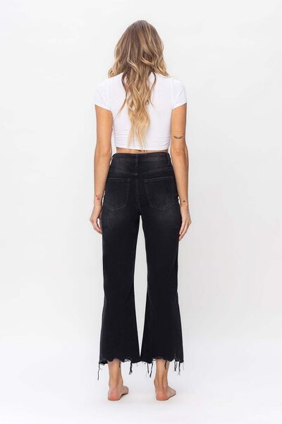 Vervet by Flying Monkey Vintage Ultra High Waist Distressed Crop Flare Jeans - AllIn Computer
