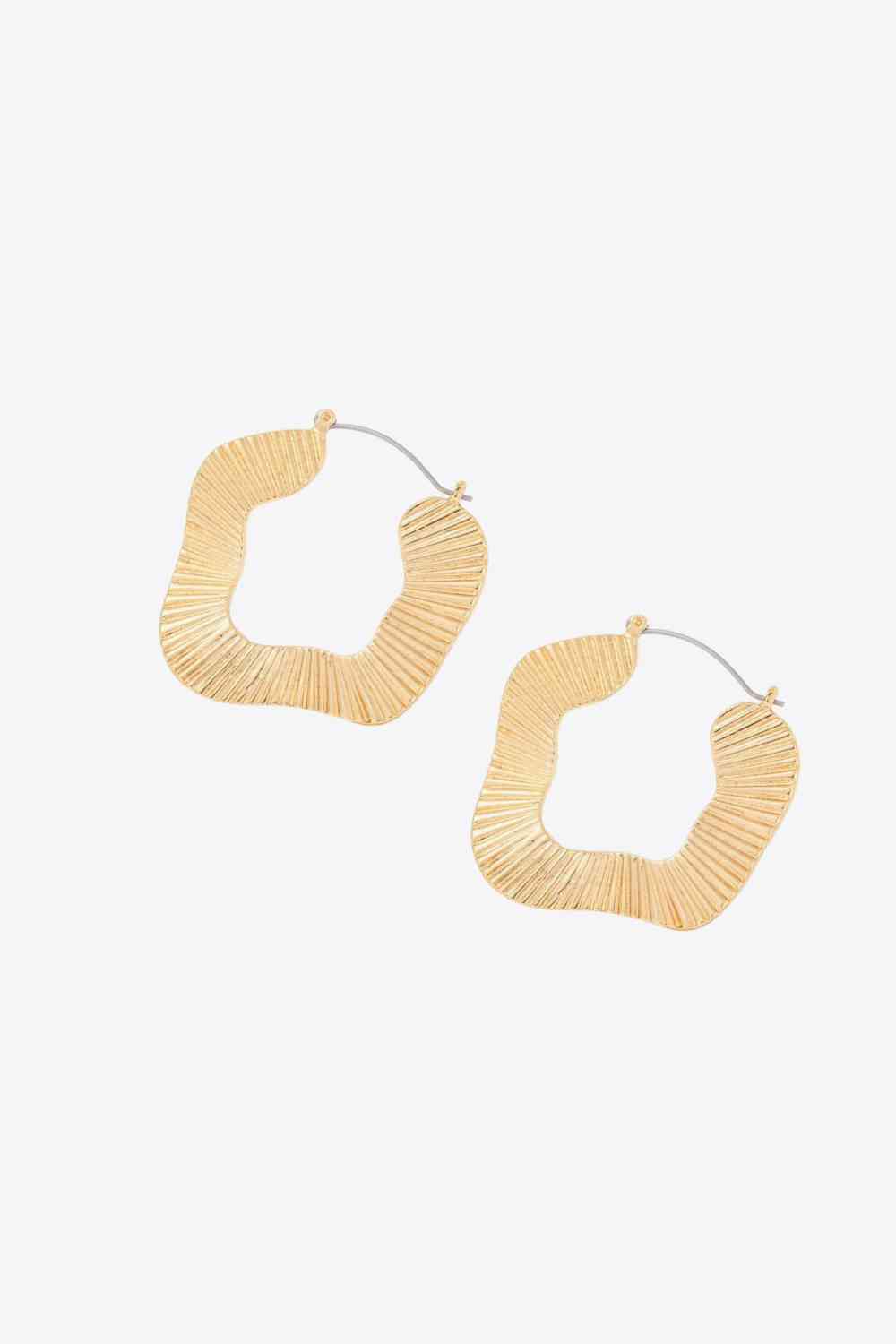 Ribbed Alloy Earrings - AllIn Computer