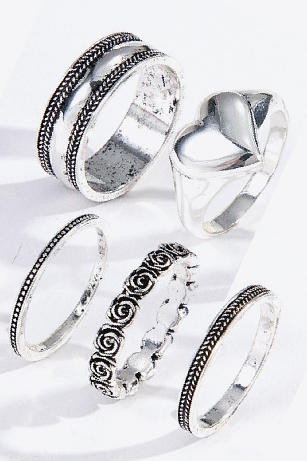 Zinc Alloy Five-Piece Ring Set - AllIn Computer