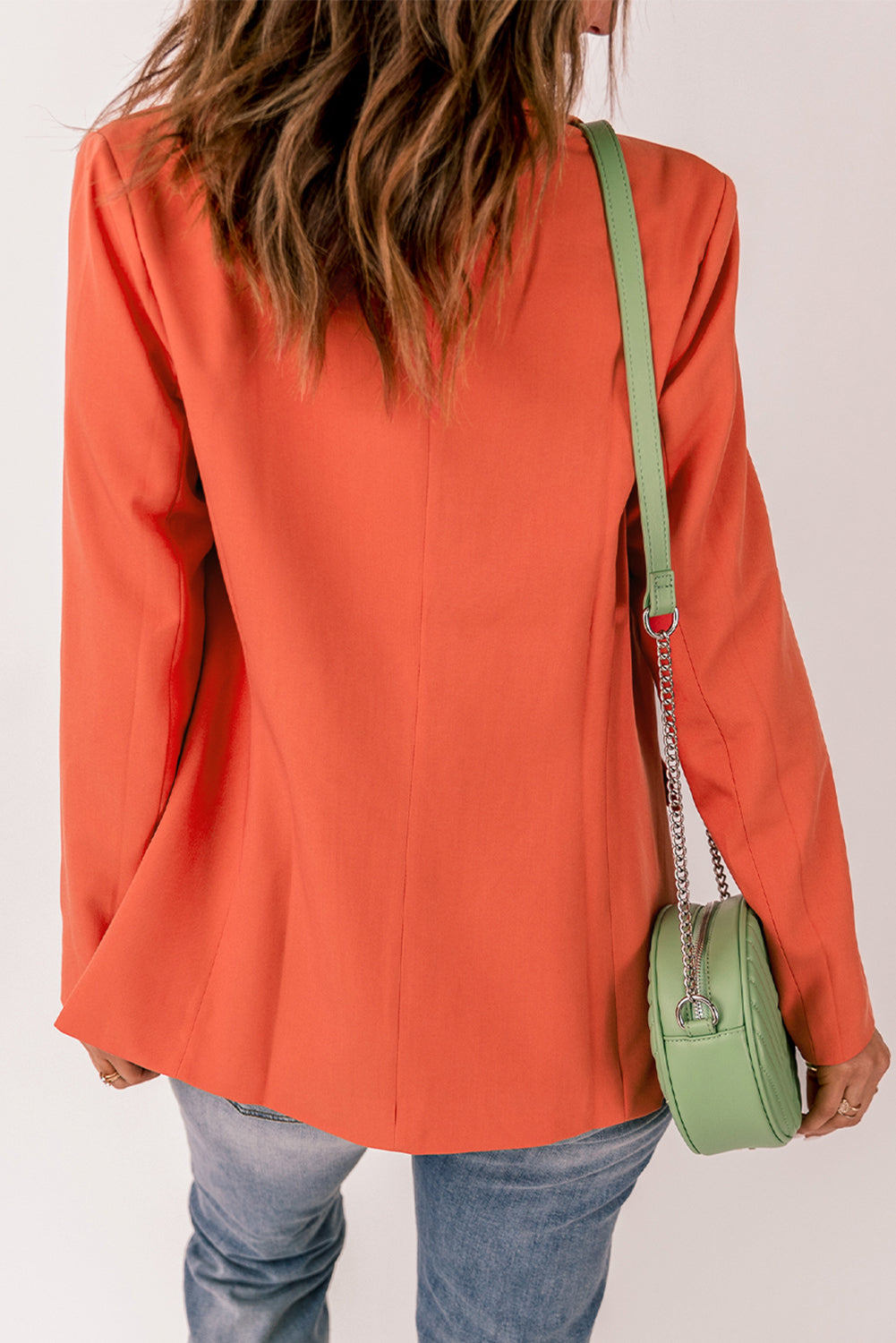 Double Take One-Button Padded-Shoulder Blazer - AllIn Computer