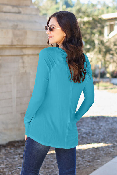 Basic Bae Full Size Round Neck Long Sleeve T-Shirt - AllIn Computer