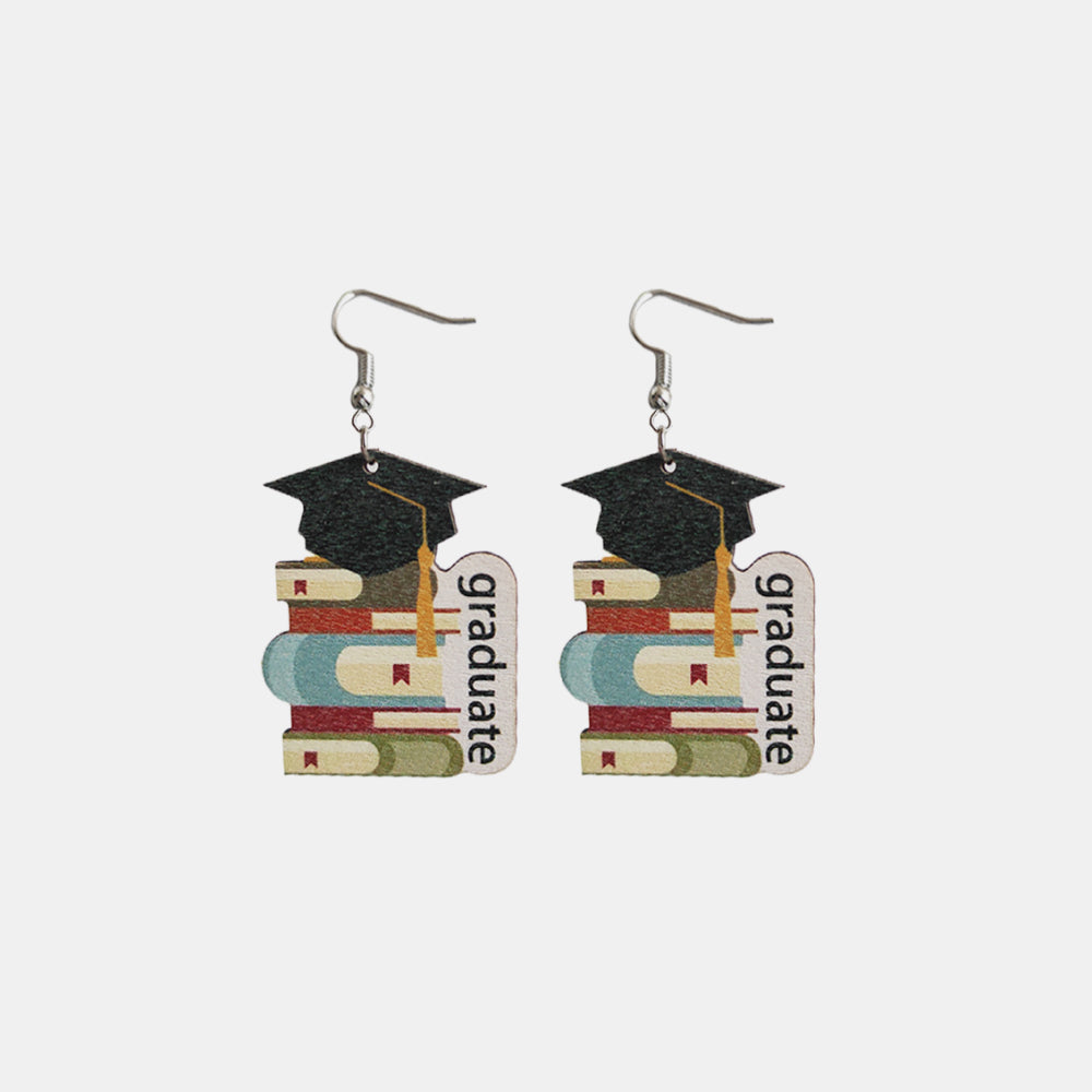 School Theme Wooden Dangle Earrings - AllIn Computer