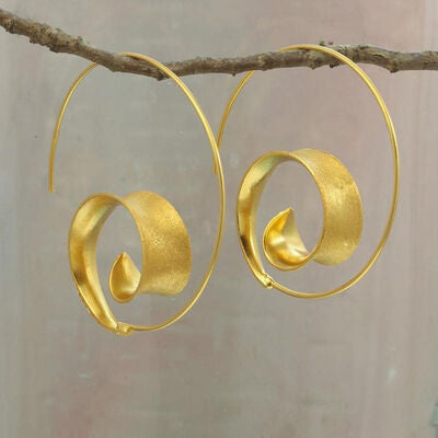 Spiral Design Hoop Earrings - AllIn Computer