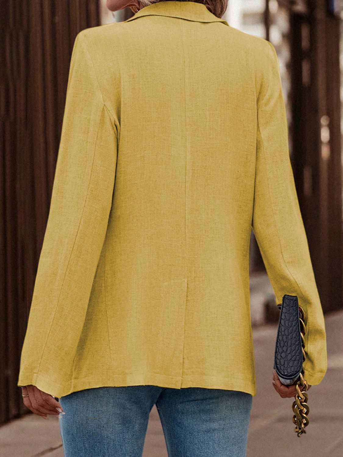 Single-Button Long Sleeve Blazer - AllIn Computer