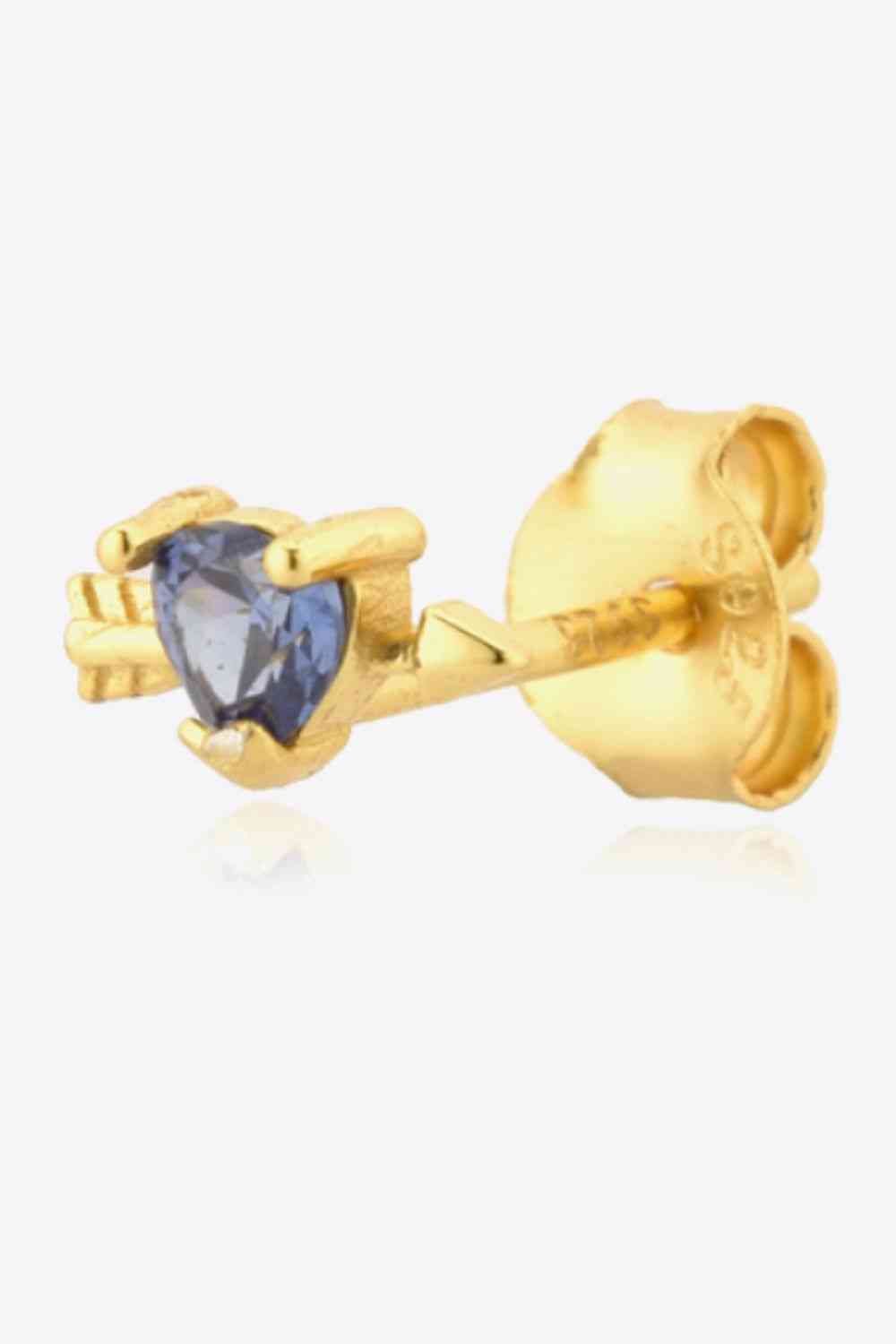 Tanzanite Heart Stud Earrings - AllIn Computer