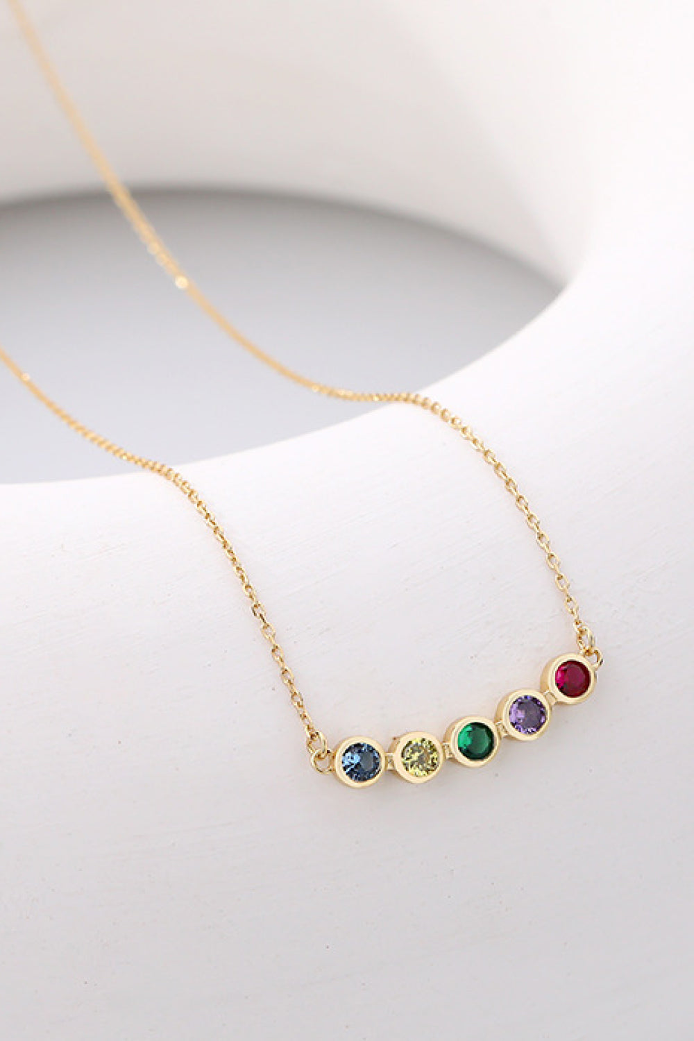 925 Sterling Silver Rainbow Cubic Zirconia Necklace - AllIn Computer