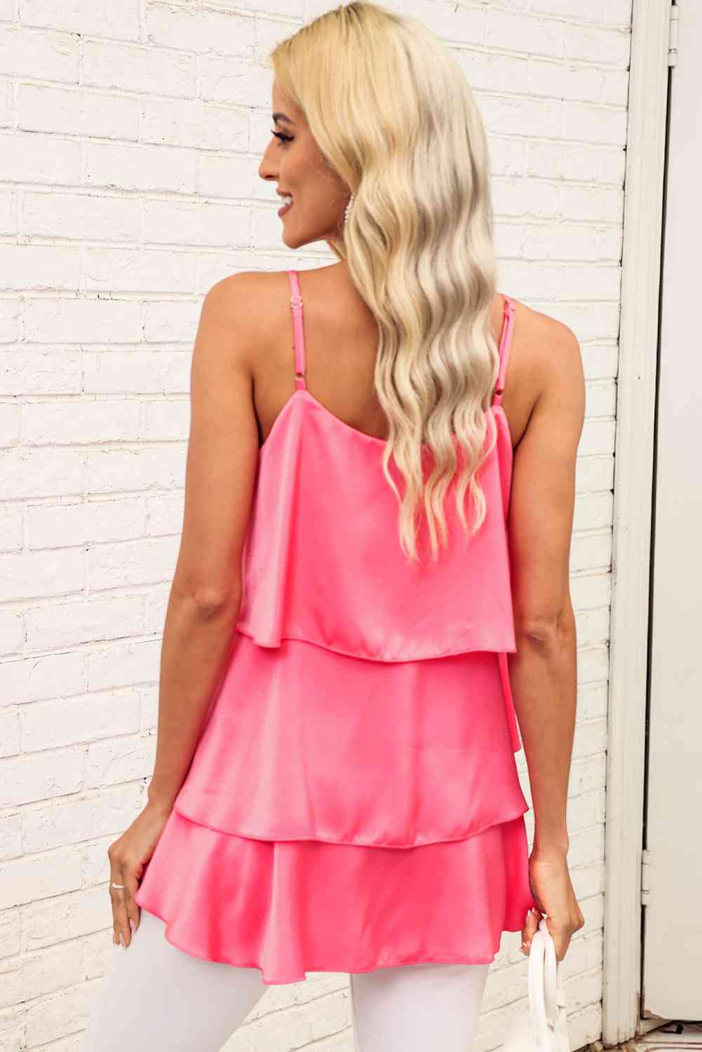 Layered Adjustable Strap Cami - AllIn Computer