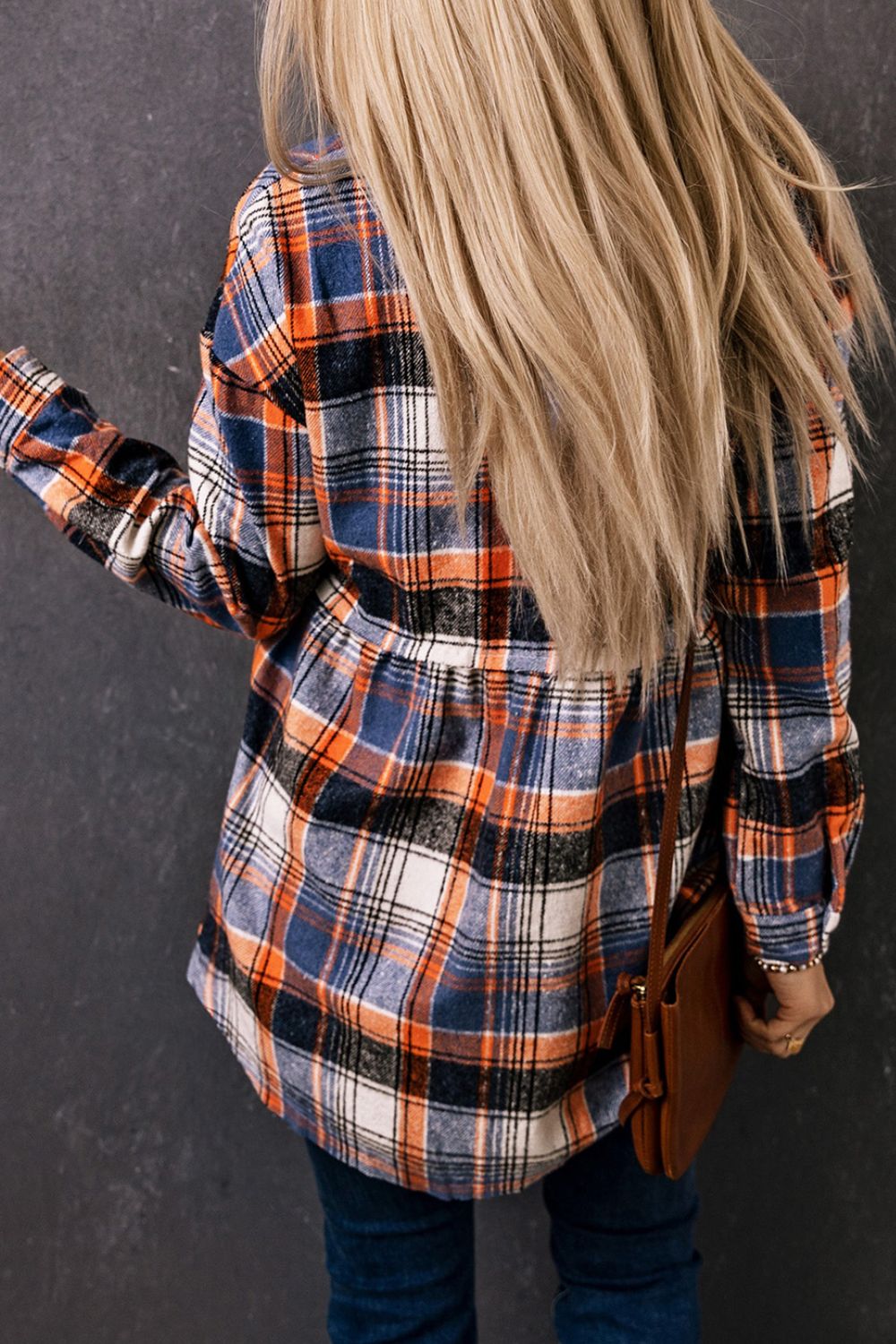 Plaid Button-Front Peplum Shirt - AllIn Computer