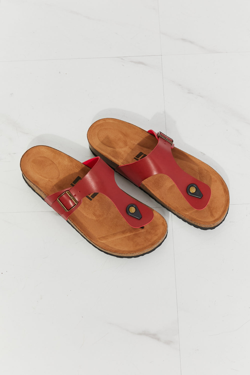 MMShoes Drift Away T-Strap Flip-Flops in Wine - AllIn Computer