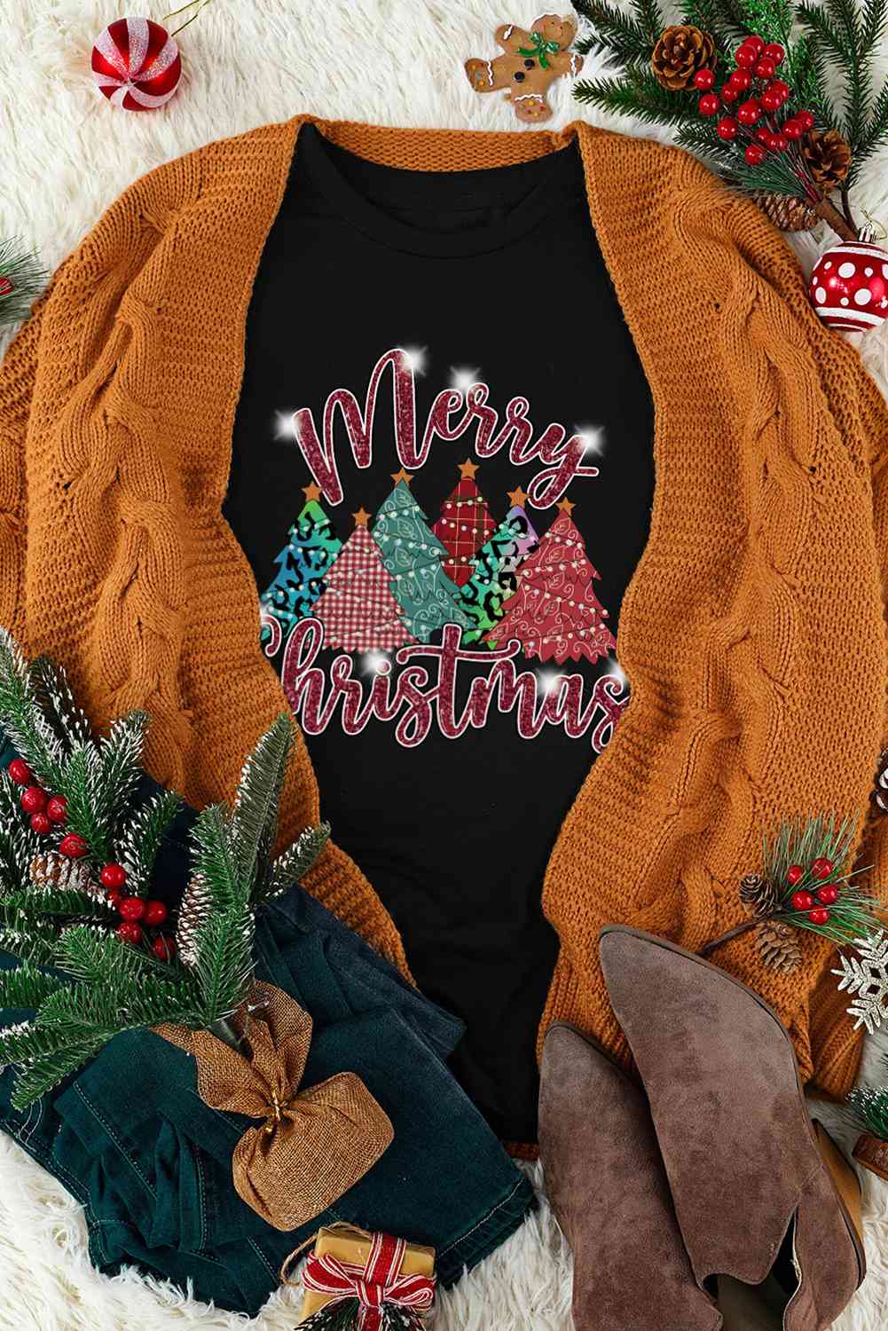 MERRY CHRISTMAS Graphic T-Shirt - AllIn Computer
