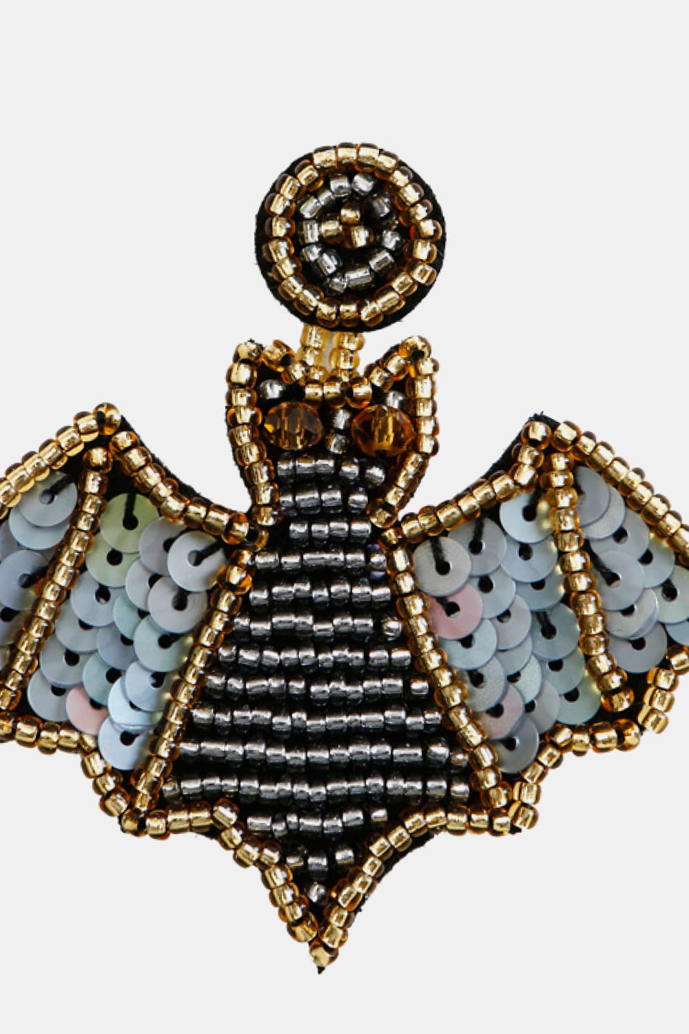 Bat Shape Beaded Dangle Earrings - AllIn Computer