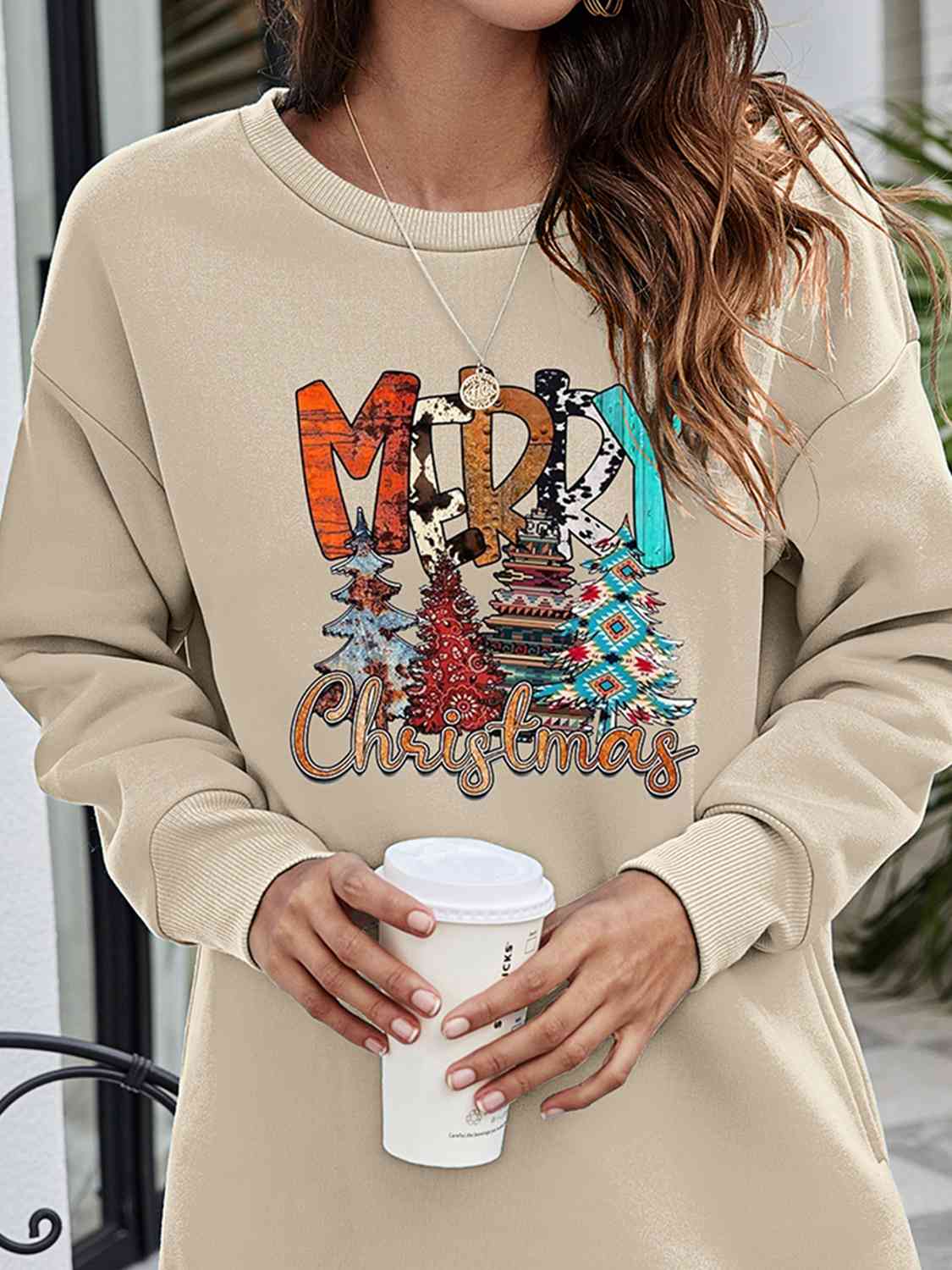 MERRY CHRISTMAS Graphic Sweatshirt - AllIn Computer