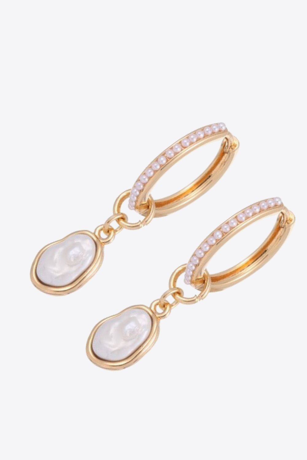 Pearl Huggie Drop Earrings - AllIn Computer